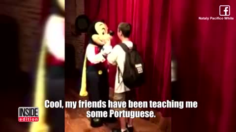Blind Man Breaks Down In Tears Meeting Mickey Mouse at Disney For First Time
