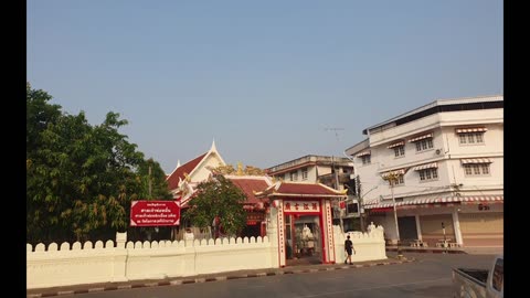 Chinese Shrine in Wat Chao Si Bua Ban on Nakhon Phanom Walking Street Isaan Thailand #thaivlogger TV