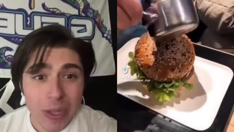 Danny Reacts To Nacho Cheese On A Cheeseburger