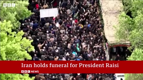 Mourners in Iran attend President Raisi's funeral procession | BBC News
