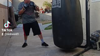 500 Pound Punching Bag Workout Part 45! Another 3 Minute Round Of Boxing!
