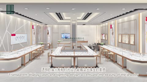 High-end commercial space is designed for jewelry stores