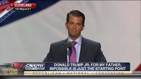 JULY 2016: "The election will determine the future of our world" - TRUMP JR.