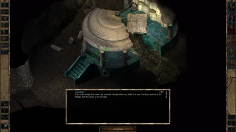 Baldur's Gate 2 - Athkatla Sewers Broken Bridge Answers
