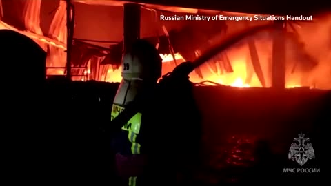 Fire rips through factory in southern Russia