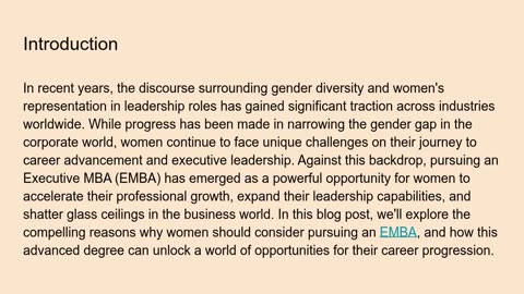Why Women Should Consider Pursuing an EMBA