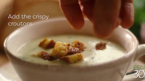 Garlic Soup Italian style with crispy croutons....