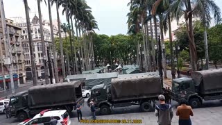 EXÉRCITO BRASILEIRO MONTA TENDA NA PRAÇA DA SÉ NO CENTRO DE SÃO PAULO