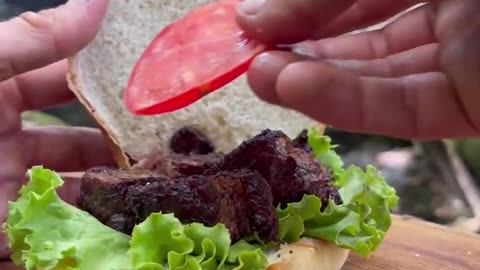 Cooking meat in nature bbq // Outdoor // recipe