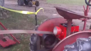 Farmall Cub Tractor Powering Antique Drag Saw