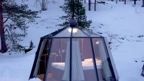 Imagine spending the winter in this portable hut