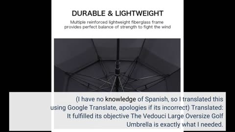 Read Remarks: Vedouci Large Oversize Golf Umbrella Double Canopy Vented Windproof Stick Umbrell...