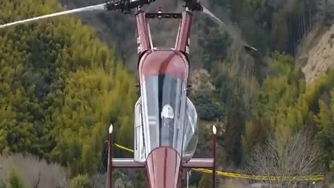 K-MAX helicopter taking off