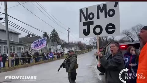 East Palestine Residents Welcome President Trump, Chant "No More Joe”