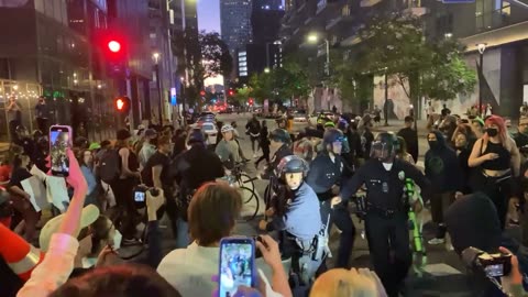 Antifa and Far-Left Protesters Surround and Attack LAPD Officers, Violence Ensues