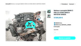ALLOMOTEUR.COM - Moteur complet BMW 3 E90 3.0 335D 286CV M57D30 306D5