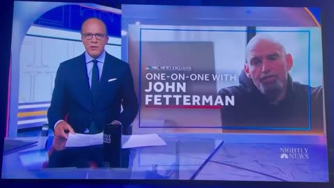 Not even Liberal NBC can believe how much of a disaster Fetterman is…