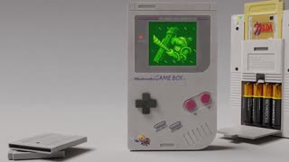 I made a Gameboy playing Zelda Links awakening in #Blender.