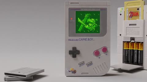 I made a Gameboy playing Zelda Links awakening in #Blender.