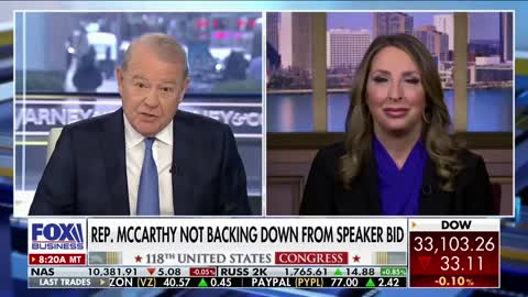 Stuart Varney and Ronna McDaniel clash over McConnell lauding Biden's economic wins