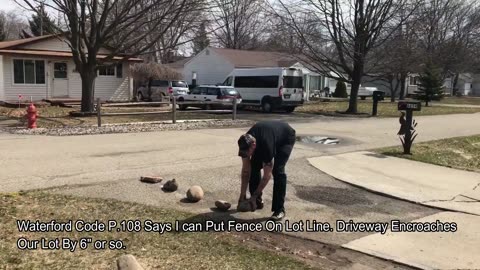 Neighbor Destroying Fence Accuses me of Placing Survey Marker