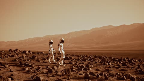 Exploring the Red Planet: Astronauts Walking on Mars