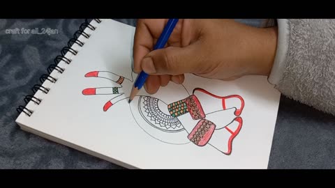 Kathak Dancer Hand Mudra Drawing | Classical Kathak Mudra Drawing | Step By Step Drawing #mandalaart