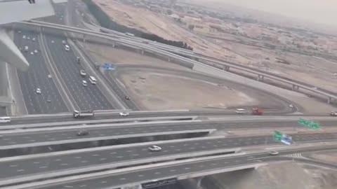 Fly Dubai Airline Landing At Dubai International airport