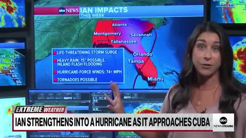 Ian strengthens into hurricane as it moves toward Florida’s Gulf Coast