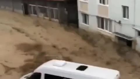 The massive floods after heavy rains in Zonguldak, Turkey.