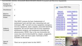 Summary of NAVEDTRA 14310A - Aviation Boatswain's Mate E (Launch and Recovery Equipment)
