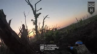 Ukraine trench combat footage captured on GoPro