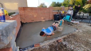 Laying Concrete Laying Down