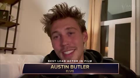 Austin Butler (Elvis) wins Best Lead Actor in a Film _ 2022 AACTA Awards
