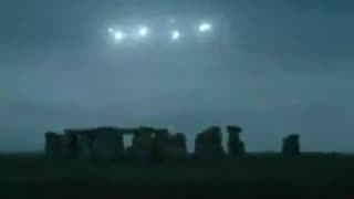 Plasma energy UFOs over Stonehenge, Wiltshire, England