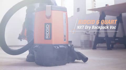 RIDGID® 6 Quart NXT Dry Backpack Vac