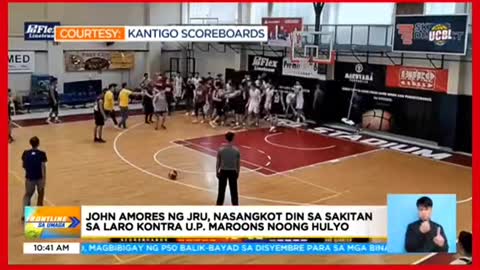 John Amores ng JRU, nag-amok at nanuntok sa gitna ng laro vs. CSB 。