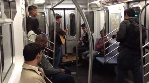 Random subway jam turns into marriage proposal!