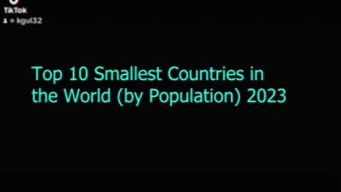 Top 10 smallest countries in the world by population