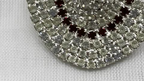 Silver Plated 1.25” Mexican Hat Brooch Sombrero Pin. Made with Swarovski Crystal