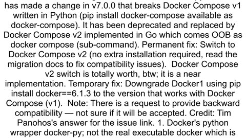 Getting dockercompose TypeError kwargs_from_env got an unexpected keyword argument 39ssl_version39