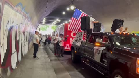 Chants of 'leave our kids alone' as protesters counter an LGBT propaganda group