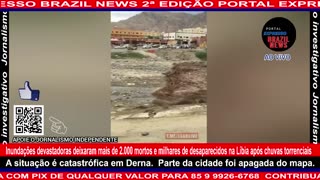 Inundações devastadoras deixaram mais de 2.000 mortos e na Líbia após chuvas torrenciais.