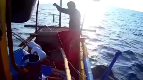 Deep-sea squid fishing in Peru abroad