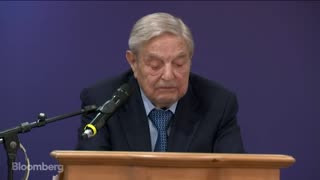 Soros calling Donald Trump a danger to the world order at Davos.