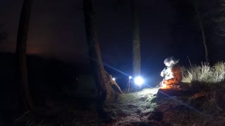 Night lapse. Night vlog. Wildcamping