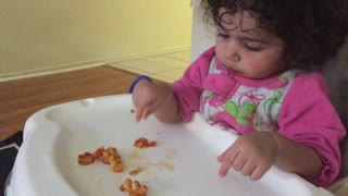 Baby separates pasta styles, only eats specific shape