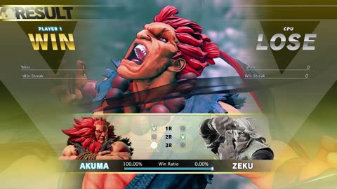 15.Akuma vs Zeku (Hardest AI) - Street Fighter V