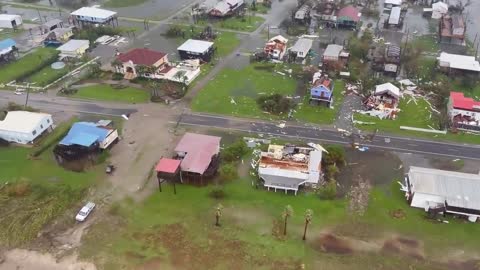 Aerial video of Hurricane Ida damage in Louisiana