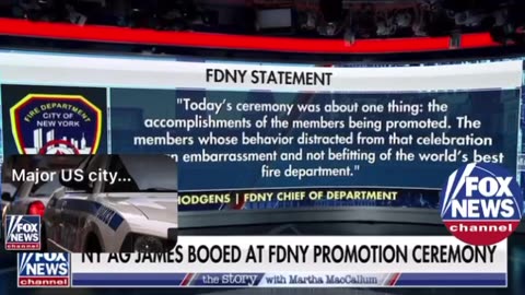Peekaboo James gets booed at FDNY promotion ceremony #TrumpTrumpTrump
